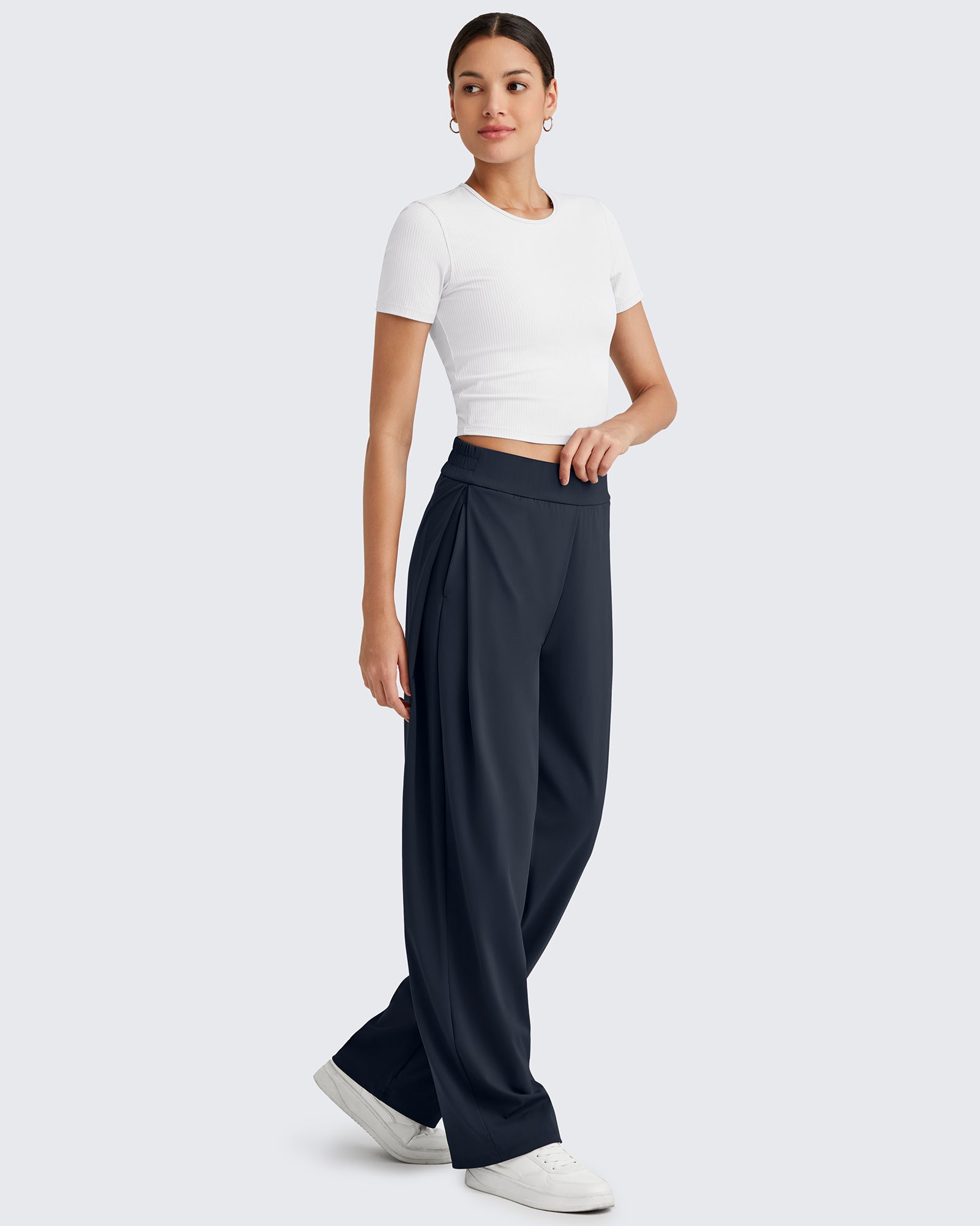 G4Free Activewear - ShiftReady High Waisted Wide Leg Dress Trousers -GF25J361CA-S-GF25J362CA-S-GF25J363CA-S-GF25J361CB-M-GF25J362CB-M