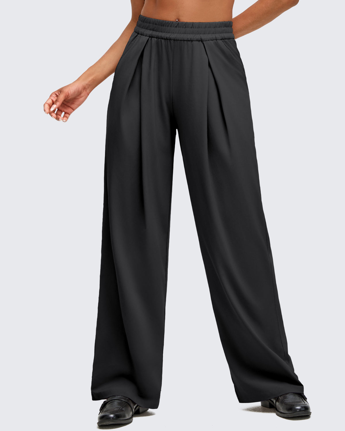 G4Free Activewear - ShiftReady Lightweight Front Pleat Wide Leg Pants -GF25J353DA-S-GF25J354DA-S-GF25J355DA-S-GF25J353DB-M-GF25J354DB-M