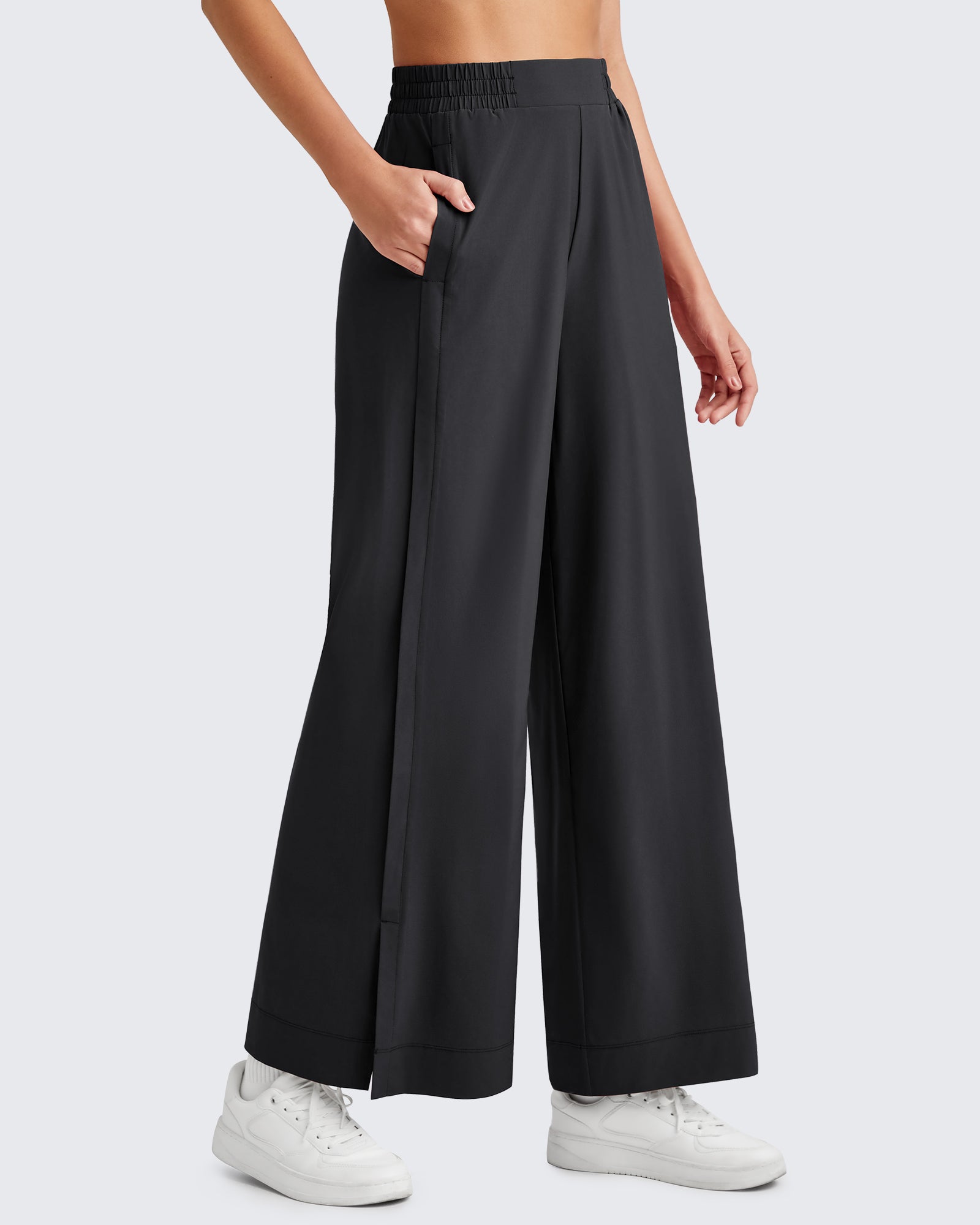 G4Free Activewear - ShiftReady Side Slit High-Rise Wide Leg Ankle Pants -GF25J403AA-S-GF25J428AA-S-GF25J429AA-S-GF25J403AB-M-GF25J428AB-M