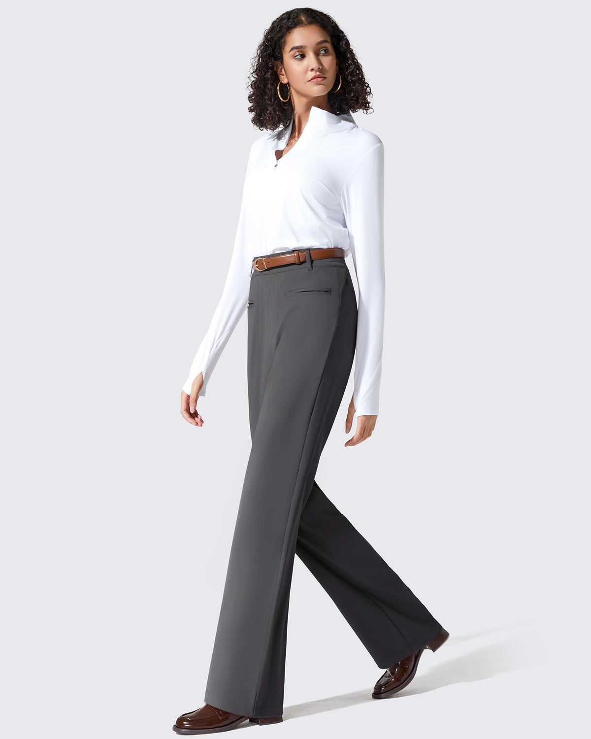 G4Free Activewear - ShiftReady Slit Pockets Elastic Waist Straight Leg Work Pants -GF25D541AF-XS-GF25D542AF-XS-GF25D543AF-XS-GF25D541AA-S-GF25D542AA-S