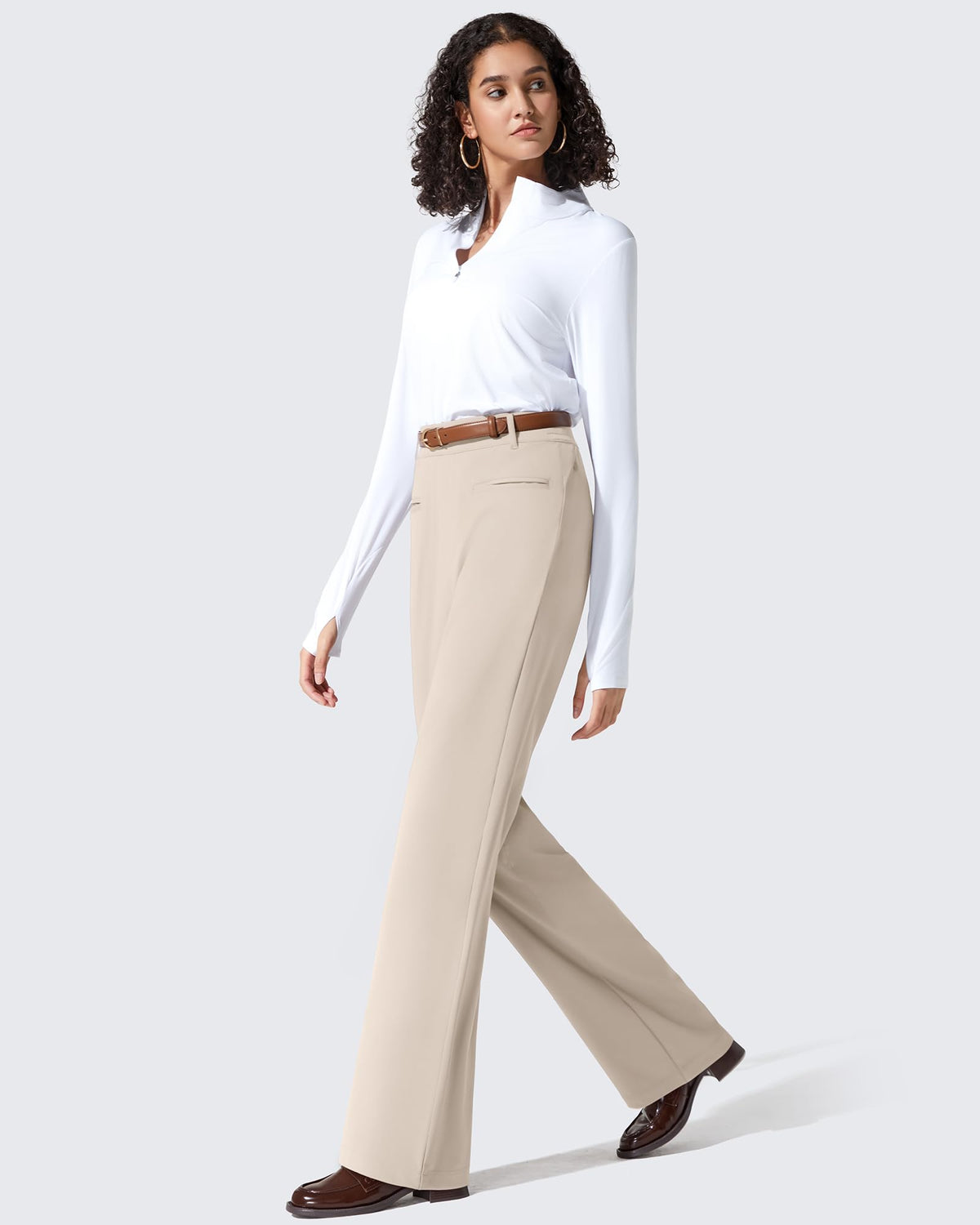 G4Free Activewear - ShiftReady Slit Pockets Elastic Waist Straight Leg Work Pants -GF25D541AF-XS-GF25D542AF-XS-GF25D543AF-XS-GF25D541AA-S-GF25D542AA-S