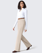 G4Free Activewear - ShiftReady Slit Pockets Elastic Waist Straight Leg Work Pants -GF25D541AF-XS-GF25D542AF-XS-GF25D543AF-XS-GF25D541AA-S-GF25D542AA-S