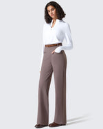 G4Free Activewear - ShiftReady Slit Pockets Elastic Waist Straight Leg Work Pants -GF25D541AF-XS-GF25D542AF-XS-GF25D543AF-XS-GF25D541AA-S-GF25D542AA-S