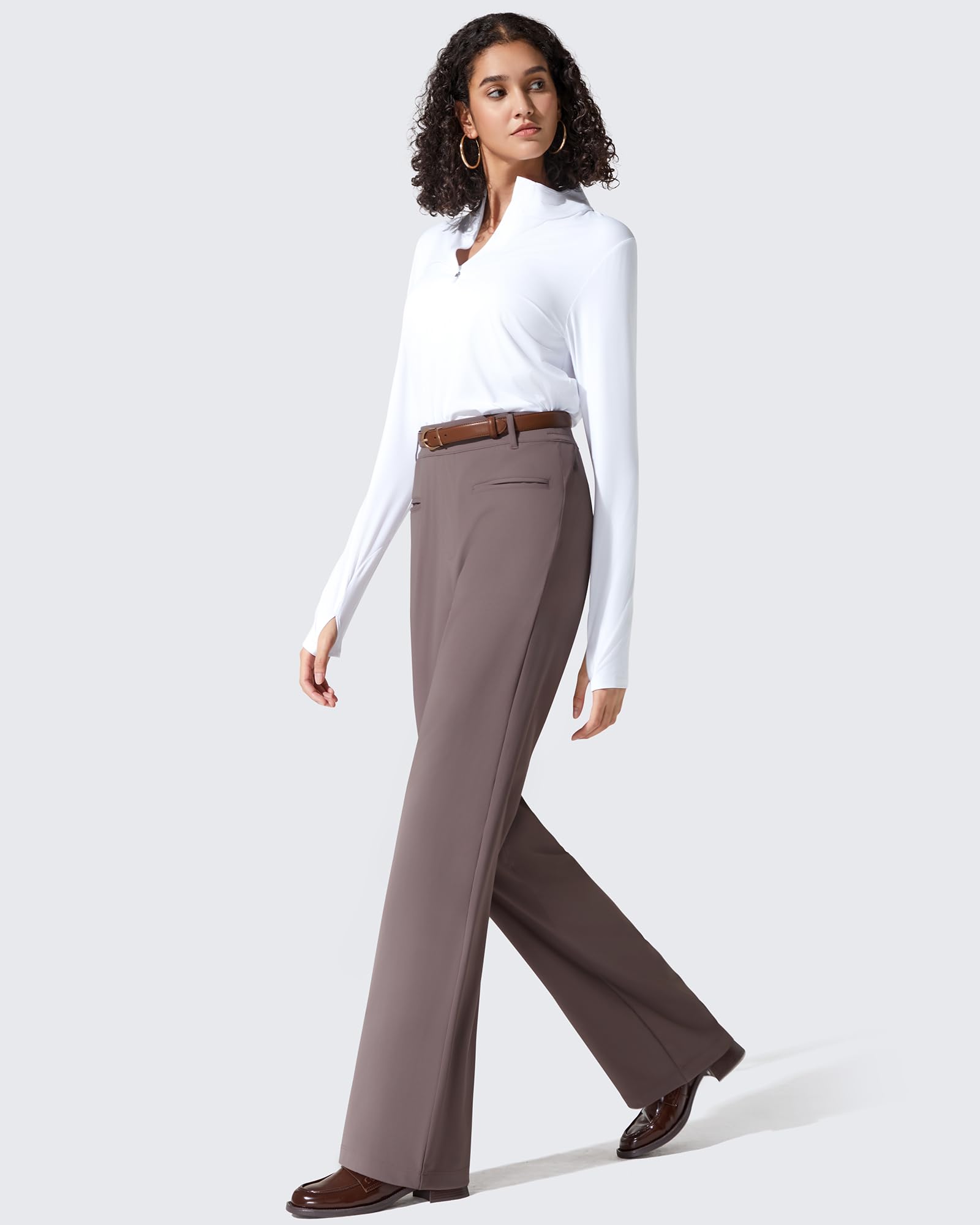 G4Free Activewear - ShiftReady Slit Pockets Elastic Waist Straight Leg Work Pants -GF25D541AF-XS-GF25D542AF-XS-GF25D543AF-XS-GF25D541AA-S-GF25D542AA-S