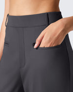 G4Free Activewear - ShiftReady Slit Pockets Elastic Waist Straight Leg Work Pants -GF25D541AF-XS-GF25D542AF-XS-GF25D543AF-XS-GF25D541AA-S-GF25D542AA-S