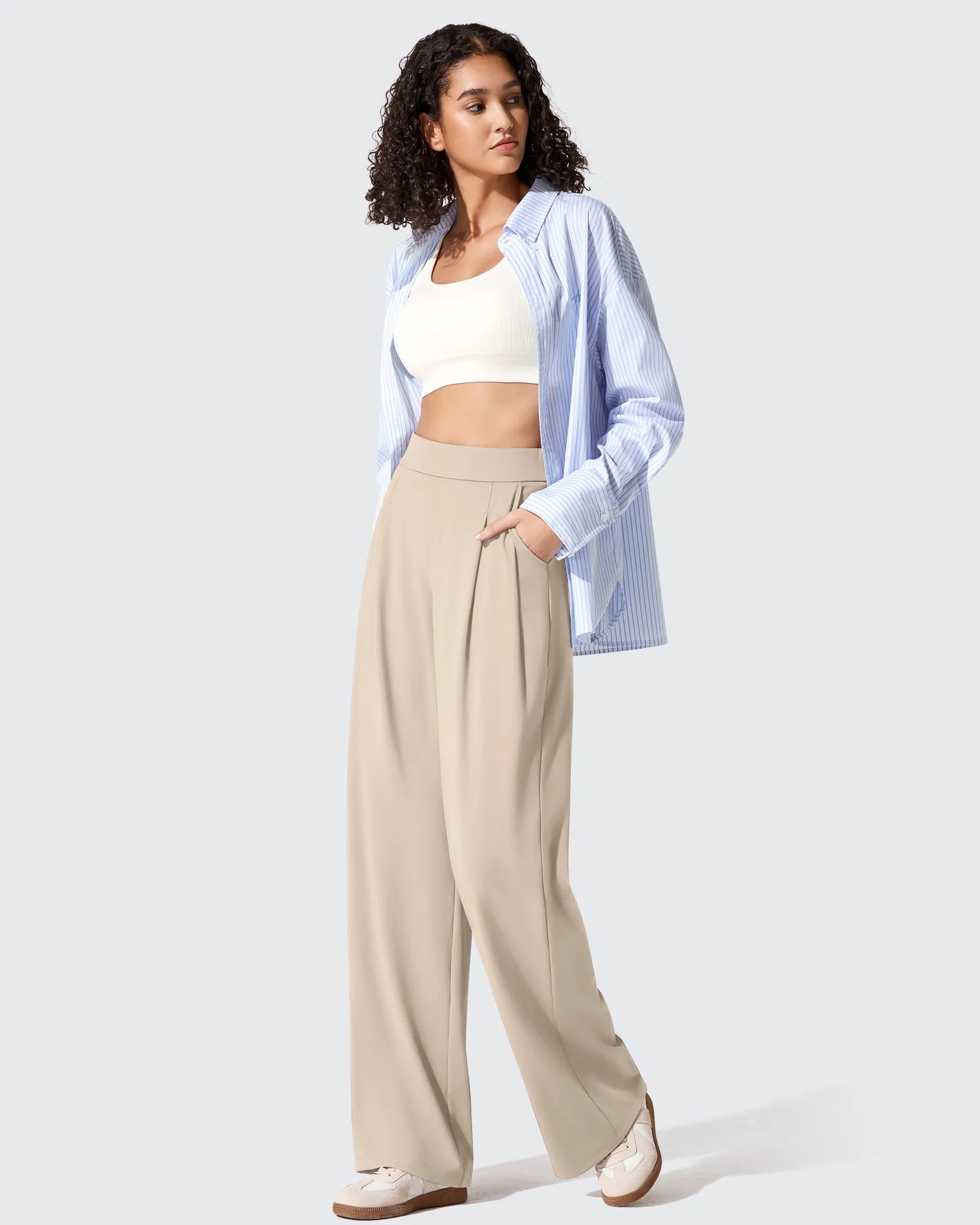 G4Free Activewear - ShiftReady Two Front Pleated Wide Leg Dress Pants -GF25J677AF-XS-GF25J678AF-XS-GF25J679AF-XS-GF25J677AA-S-GF25J678AA-S