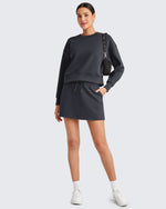 G4Free Activewear - Smoofit Casual Drawstring Sweat Skirts -GF25S404AA-S-GF25S404AB-M-GF25S404AC-L-GF25S404AD-XL-GF25S404AE-XXL