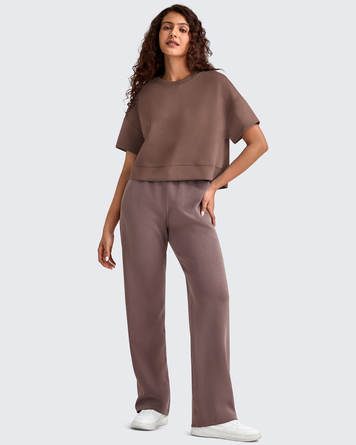 G4Free Activewear - Smoofit Crew Neck Boxy Drop Shoulder Short Sleeve -GF25K490AA-S-GF25K490AB-M-GF25K490AC-L-GF25K490AD-XL-GF25K490AE-XXL