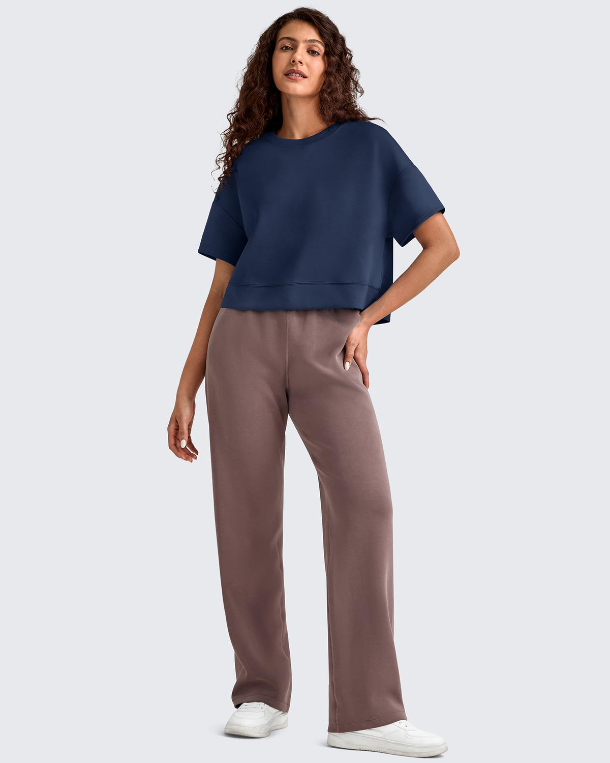 G4Free Activewear - Smoofit Crew Neck Boxy Drop Shoulder Short Sleeve -GF25K490AA-S-GF25K490AB-M-GF25K490AC-L-GF25K490AD-XL-GF25K490AE-XXL