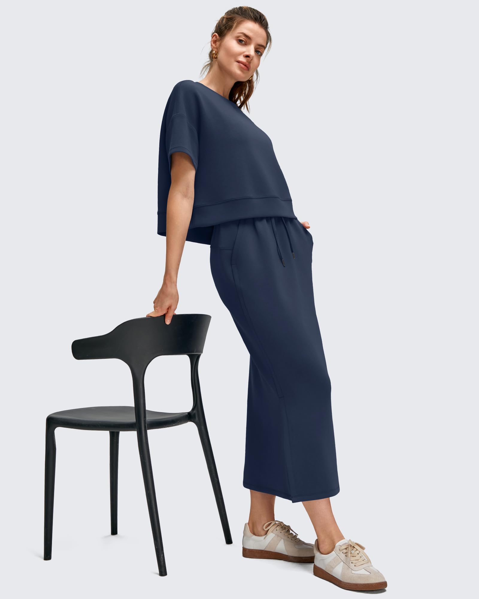 G4Free Activewear - Smoofit Crew Neck Boxy Drop Shoulder Short Sleeve -GF25K490AA-S-GF25K490AB-M-GF25K490AC-L-GF25K490AD-XL-GF25K490AE-XXL