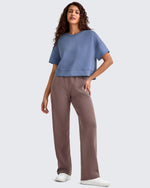 G4Free Activewear - Smoofit Crew Neck Boxy Drop Shoulder Short Sleeve -GF25K490AA-S-GF25K490AB-M-GF25K490AC-L-GF25K490AD-XL-GF25K490AE-XXL