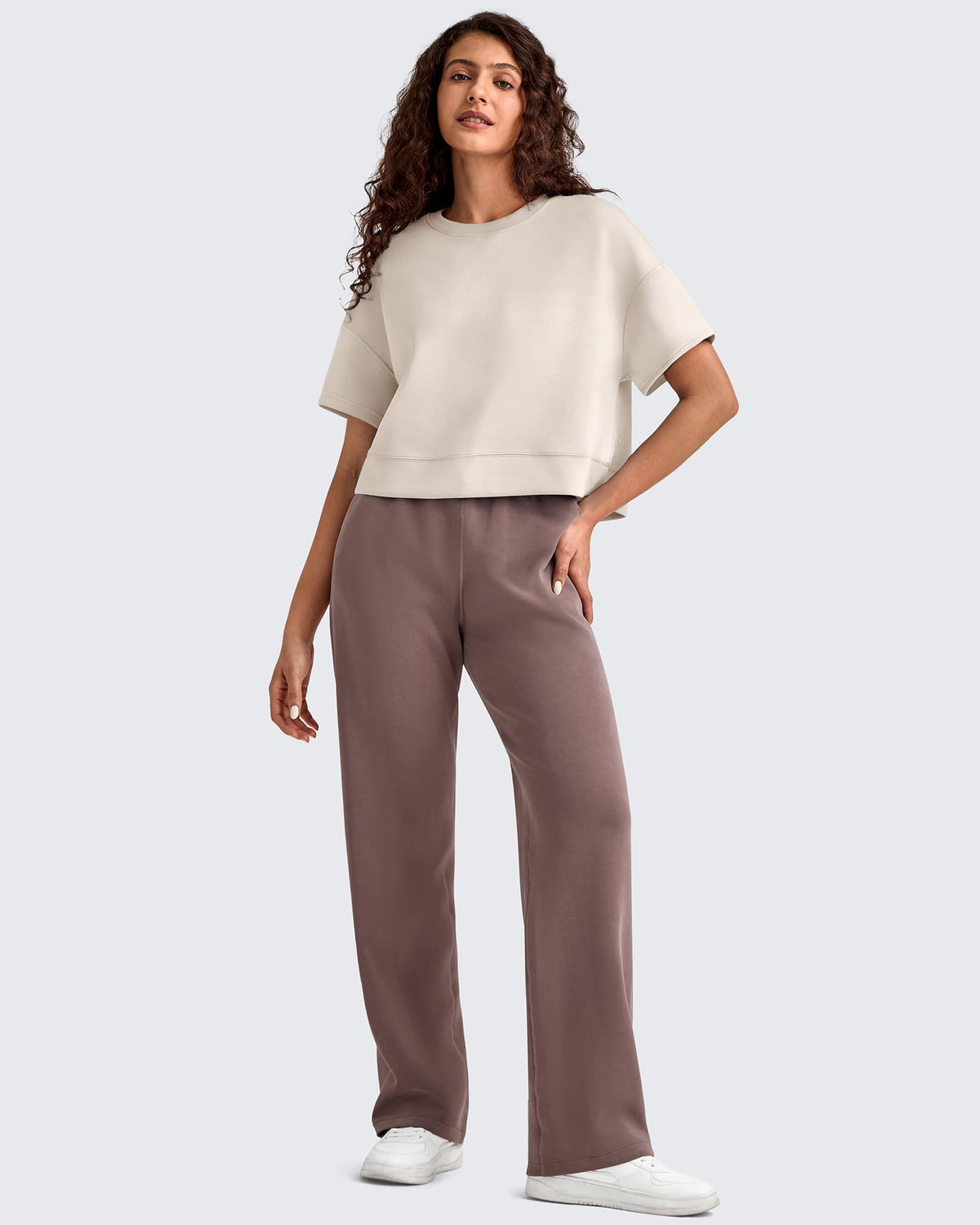 G4Free Activewear - Smoofit Crew Neck Boxy Drop Shoulder Short Sleeve -GF25K490AA-S-GF25K490AB-M-GF25K490AC-L-GF25K490AD-XL-GF25K490AE-XXL