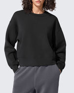 G4Free Activewear - Smoofit Crewneck Pullover Loose Sweatshirts -GF25F431AF-XS-GF25F431AA-S-GF25F431AB-M-GF25F431AC-L-GF25F431AD-XL