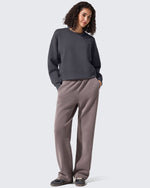 G4Free Activewear - Smoofit Crewneck Pullover Loose Sweatshirts -GF25F431AF-XS-GF25F431AA-S-GF25F431AB-M-GF25F431AC-L-GF25F431AD-XL