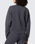 G4Free Activewear - Smoofit Crewneck Pullover Loose Sweatshirts -GF25F431AF-XS-GF25F431AA-S-GF25F431AB-M-GF25F431AC-L-GF25F431AD-XL