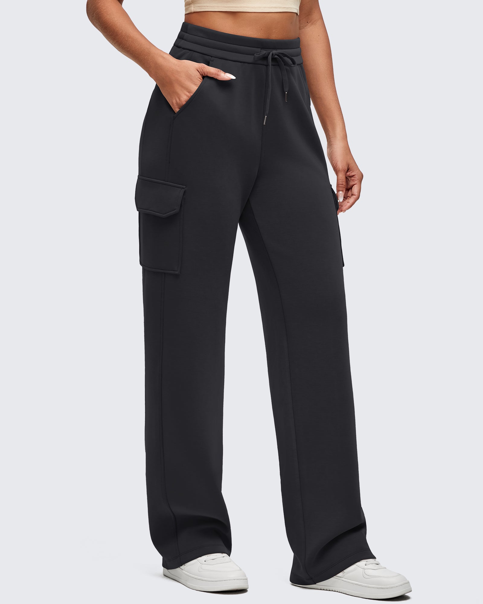 G4Free Activewear - Smoofit Drawstring Wide Leg Pockets Cargo Sweatpants -GF25J532AF-XS-GF25J533AF-XS-GF25J534AF-XS-GF25J532AA-S-GF25J533AA-S