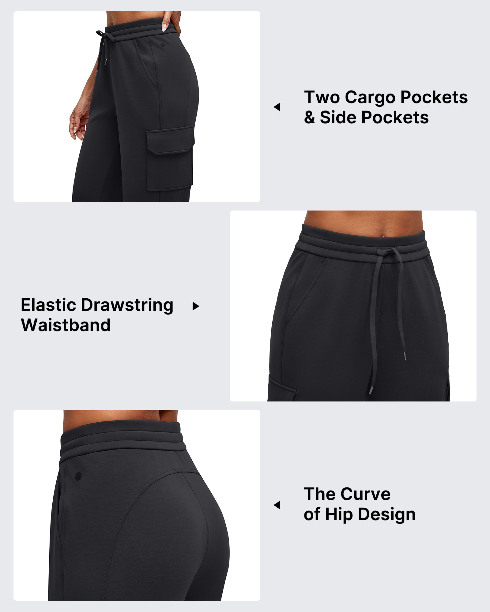 G4Free Activewear - Smoofit Drawstring Wide Leg Pockets Cargo Sweatpants -GF25J532AF-XS-GF25J533AF-XS-GF25J534AF-XS-GF25J532AA-S-GF25J533AA-S