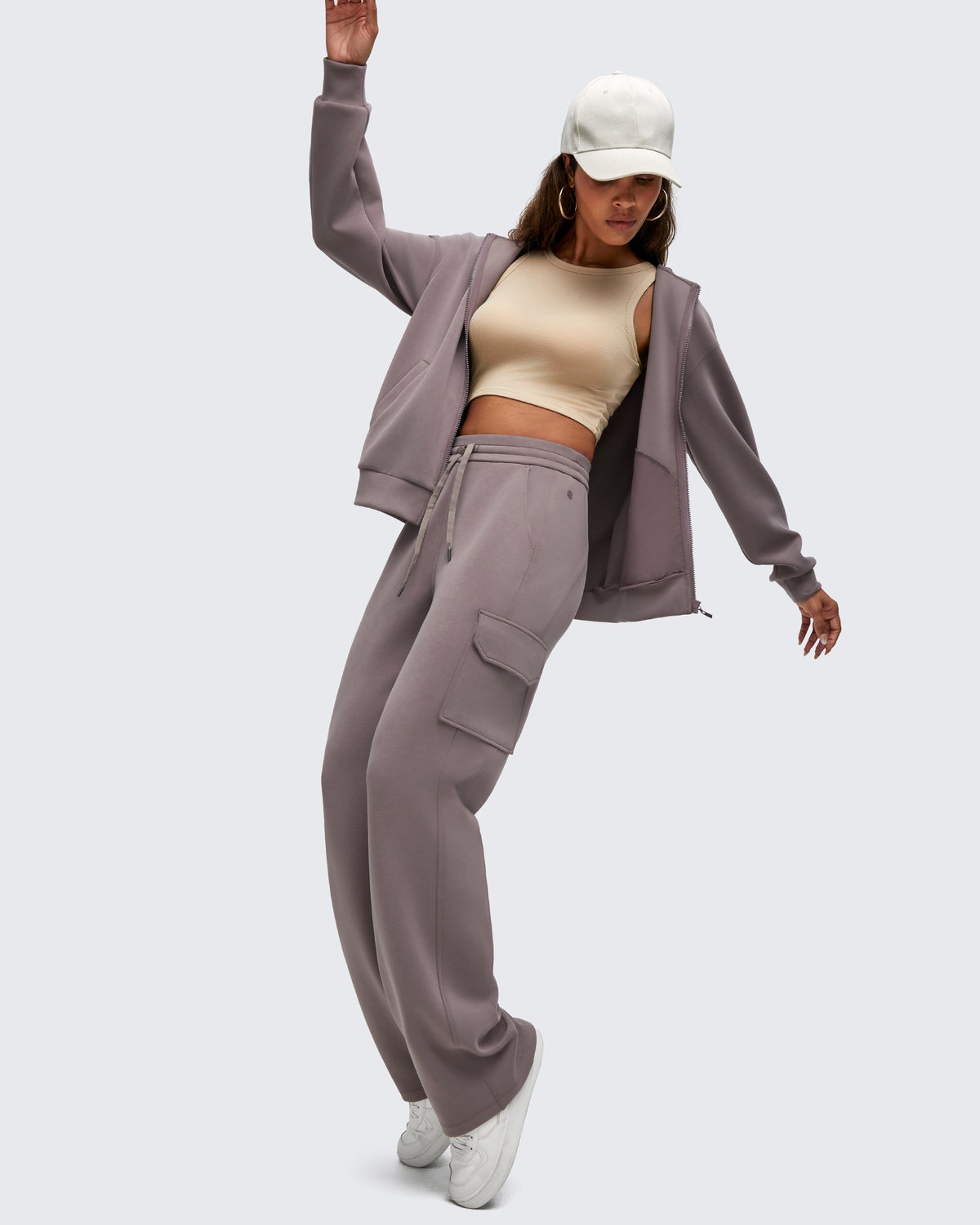 G4Free Activewear - Smoofit Drawstring Wide Leg Pockets Cargo Sweatpants -GF25J532AF-XS-GF25J533AF-XS-GF25J534AF-XS-GF25J532AA-S-GF25J533AA-S