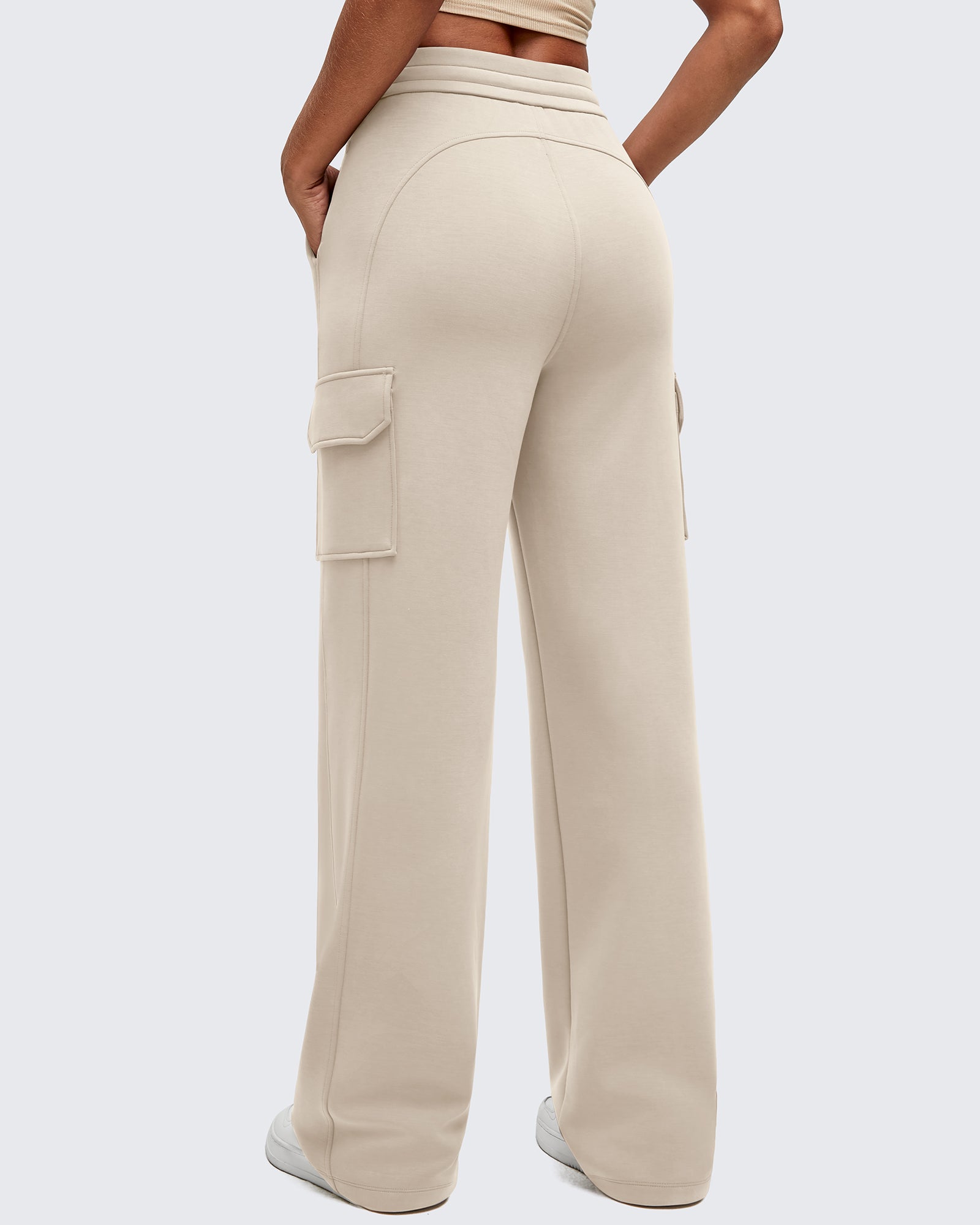 G4Free Activewear - Smoofit Drawstring Wide Leg Pockets Cargo Sweatpants -GF25J532AF-XS-GF25J533AF-XS-GF25J534AF-XS-GF25J532AA-S-GF25J533AA-S