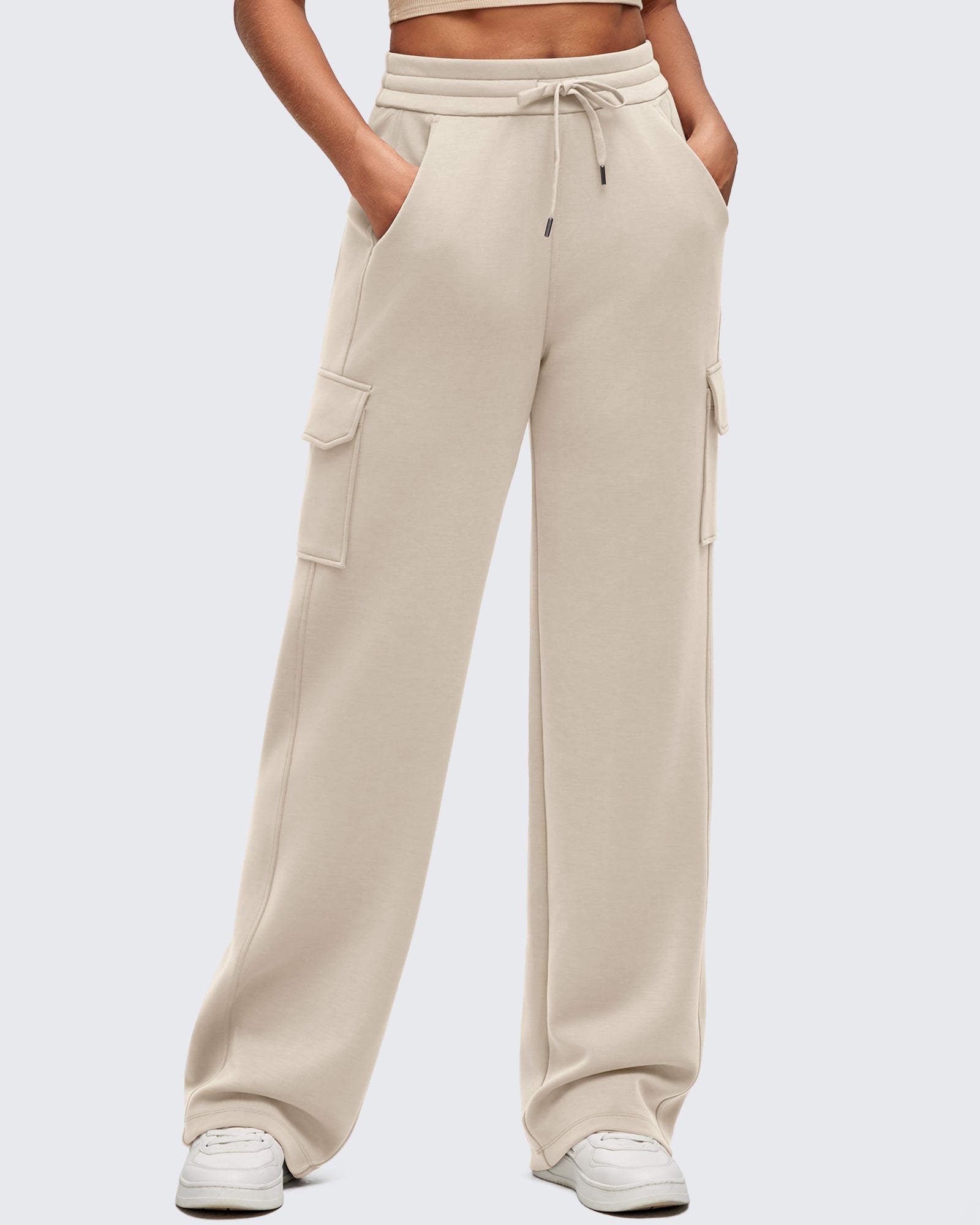 G4Free Activewear - Smoofit Drawstring Wide Leg Pockets Cargo Sweatpants -GF25J532AF-XS-GF25J533AF-XS-GF25J534AF-XS-GF25J532AA-S-GF25J533AA-S