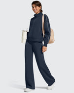 G4Free Activewear - Smoofit Elastic Drawstring Fleece Lined Wide Leg Sweatpants -GF25J723AA-S-GF25J724AA-S-GF25J725AA-S-GF25J723AB-M-GF25J724AB-M