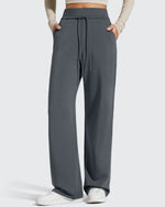 G4Free Activewear - Smoofit Elastic Drawstring Fleece Lined Wide Leg Sweatpants -GF25J723AA-S-GF25J724AA-S-GF25J725AA-S-GF25J723AB-M-GF25J724AB-M