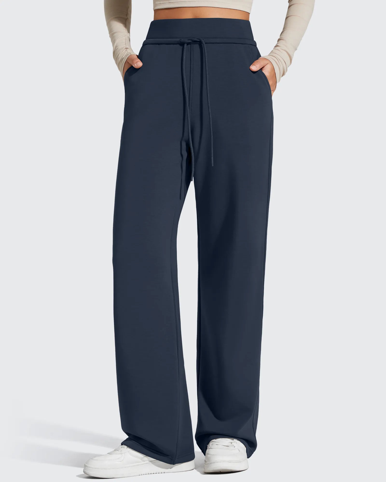 G4Free Activewear - Smoofit Elastic Drawstring Fleece Lined Wide Leg Sweatpants -GF25J723AA-S-GF25J724AA-S-GF25J725AA-S-GF25J723AB-M-GF25J724AB-M