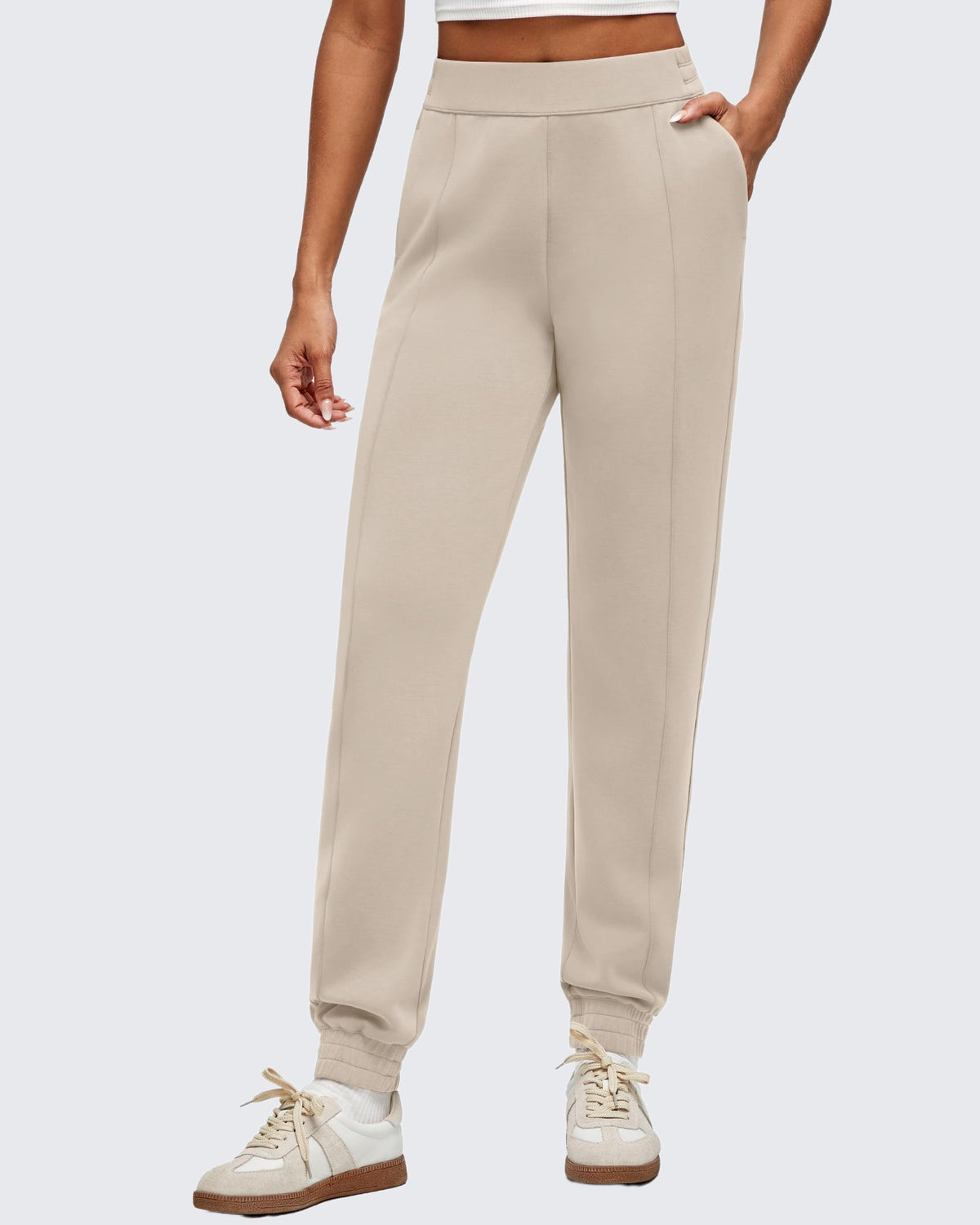 G4Free Activewear - Smoofit Elastic Waist Pull Pockets Joggers Pants -GF25D552AF-XS-GF25D553AF-XS-GF25D554AF-XS-GF25D552AA-S-GF25D553AA-S