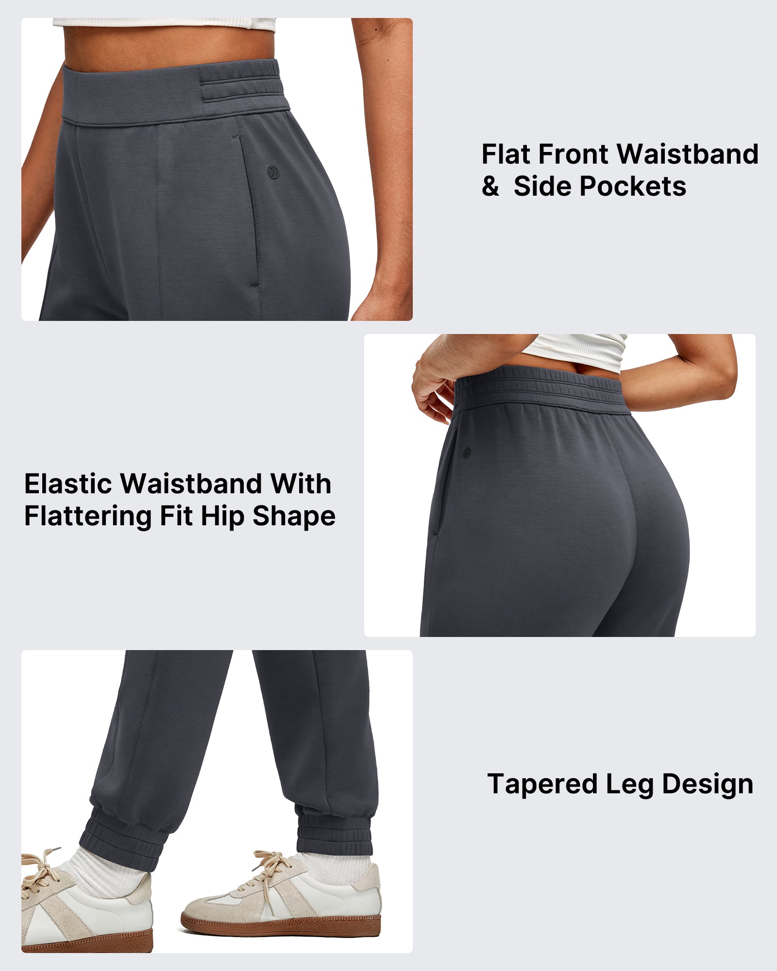 G4Free Activewear - Smoofit Elastic Waist Pull Pockets Joggers Pants -GF25D552AF-XS-GF25D553AF-XS-GF25D554AF-XS-GF25D552AA-S-GF25D553AA-S