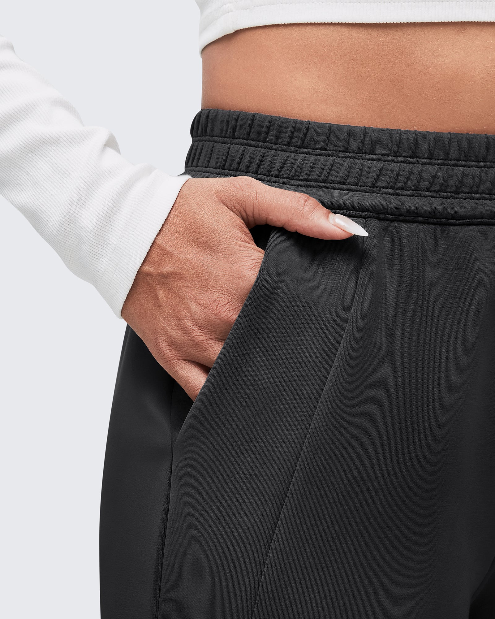 G4Free Activewear - Smoofit Elastic-Waist Wide Leg Sweatpants 27'' -GF25J509AA-S-GF25J509AB-M-GF25J509AC-L-GF25J509AD-XL-GF25J509AE-XXL