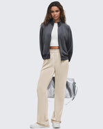 G4Free Activewear - Smoofit Elastic-Waist Wide Leg Sweatpants Petite -GF25J509AA-S-GF25J509AB-M-GF25J509AC-L-GF25J509AD-XL-GF25J509AE-XXL