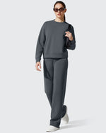 G4Free Activewear - Smoofit Fleece Crewneck Pullover Long Sleeve Hoodies -GF25F711AA-S-GF25F711AB-M-GF25F711AC-L-GF25F711AD-XL-GF25F711AE-XXL