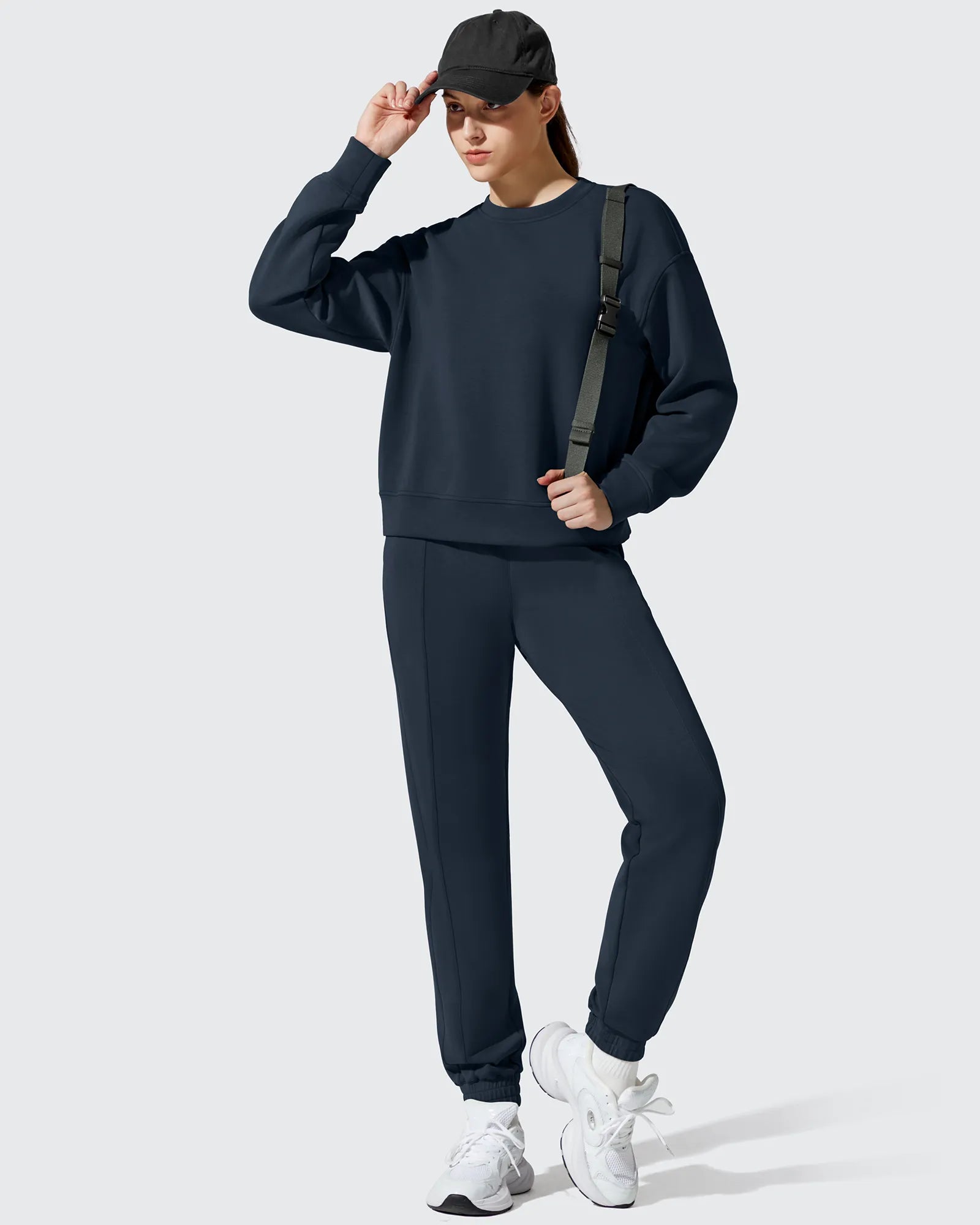 G4Free Activewear - Smoofit Fleece Crewneck Pullover Long Sleeve Hoodies -GF25F711AA-S-GF25F711AB-M-GF25F711AC-L-GF25F711AD-XL-GF25F711AE-XXL