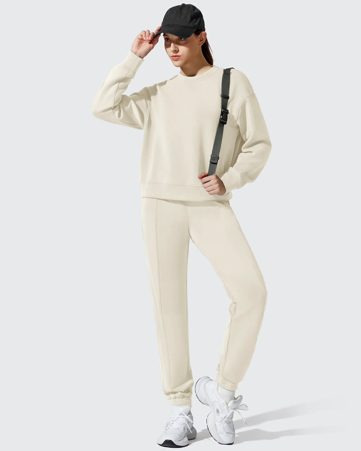 G4Free Activewear - Smoofit Fleece Crewneck Pullover Long Sleeve Hoodies -GF25F711AA-S-GF25F711AB-M-GF25F711AC-L-GF25F711AD-XL-GF25F711AE-XXL