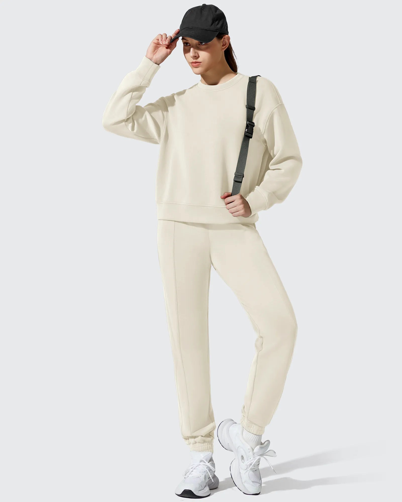 G4Free Activewear - Smoofit Fleece Crewneck Pullover Long Sleeve Hoodies -GF25F711AA-S-GF25F711AB-M-GF25F711AC-L-GF25F711AD-XL-GF25F711AE-XXL