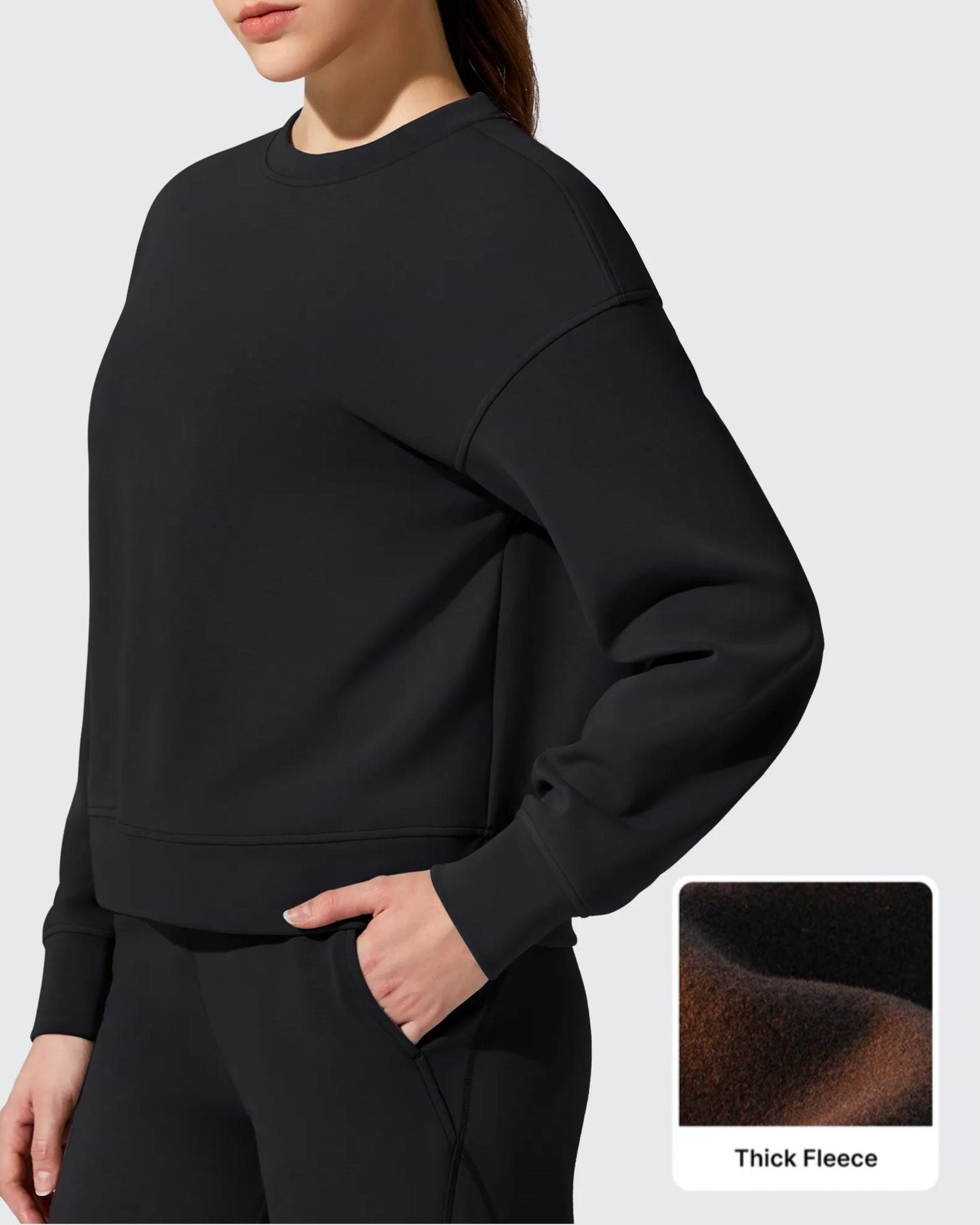 G4Free Activewear - Smoofit Fleece Crewneck Pullover Long Sleeve Hoodies -GF25F711AA-S-GF25F711AB-M-GF25F711AC-L-GF25F711AD-XL-GF25F711AE-XXL