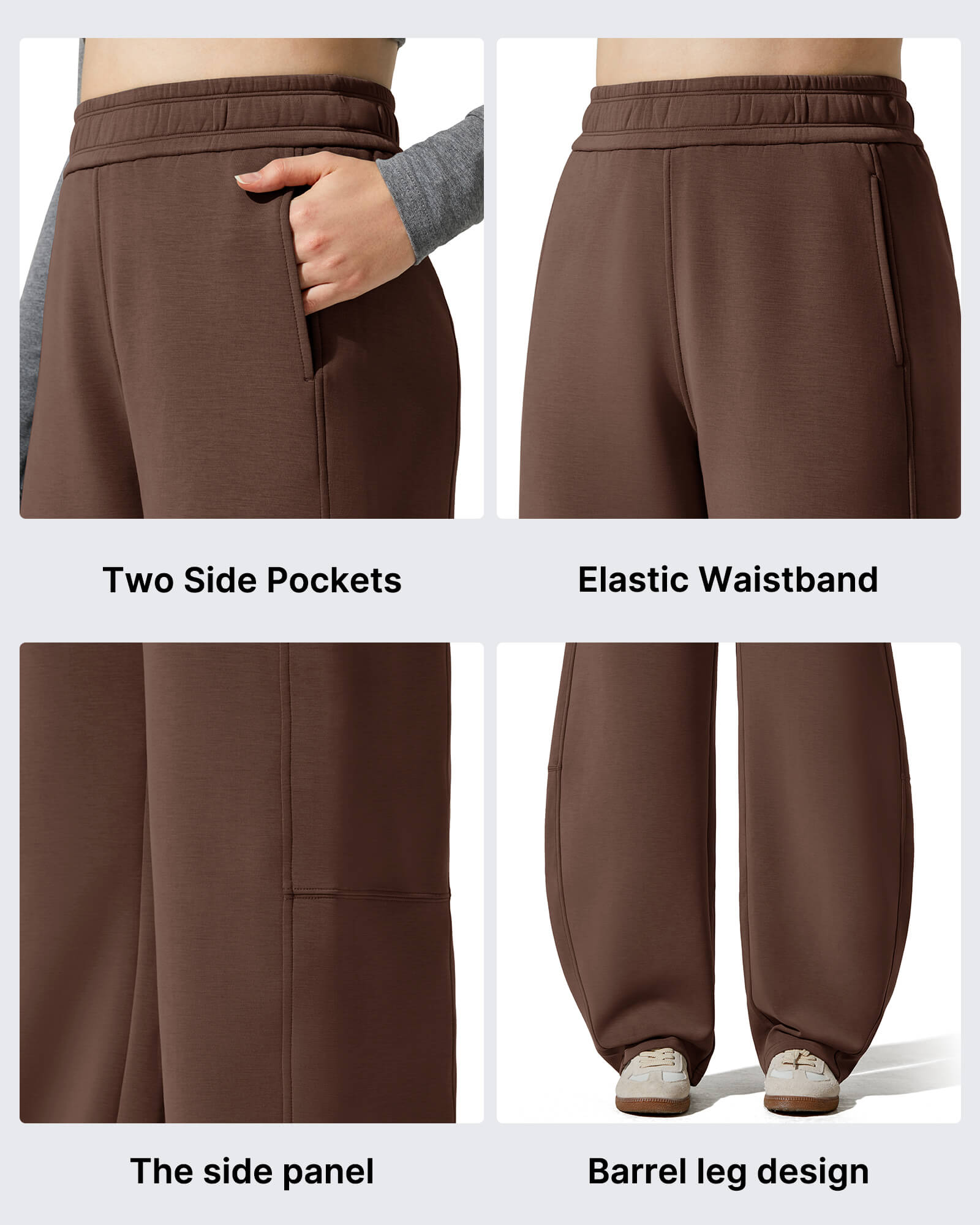 G4Free Activewear - Smoofit Fleece Lined Baggy Barrel Wide Leg Sweatpants -GF25J611AF-XS-GF25J612AF-XS-GF25J613AF-XS-GF25J611AA-S-GF25J612AA-S