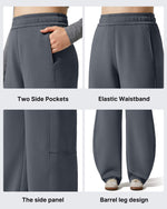 G4Free Activewear - Smoofit Fleece Lined Baggy Barrel Wide Leg Sweatpants -GF25J611AF-XS-GF25J612AF-XS-GF25J613AF-XS-GF25J611AA-S-GF25J612AA-S