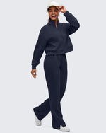 G4Free Activewear - Smoofit Half-Zip Mock Neck Long Sleeve Sweatshirts -GF25F519AA-S-GF25F519AB-M-GF25F519AC-L-GF25F519AD-XL-GF25F519AE-XXL