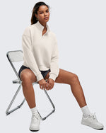 G4Free Activewear - Smoofit Half-Zip Mock Neck Long Sleeve Sweatshirts -GF25F519AA-S-GF25F519AB-M-GF25F519AC-L-GF25F519AD-XL-GF25F519AE-XXL