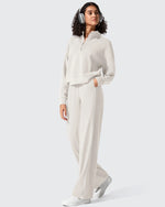 G4Free Activewear - Smoofit Half-Zip White Piping Mock Neck Pullover Sweatshirts -GF25F557AF-XS-GF25F557AA-S-GF25F557AB-M-GF25F557AC-L-GF25F557AD-XL