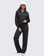 G4Free Activewear - Smoofit High-Waist Side Slit Wide Leg Sweatpants -GF25J544AF-XS-GF25J545AF-XS-GF25J546AF-XS-GF25J544AA-S-GF25J545AA-S