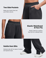 G4Free Activewear - Smoofit High-Waist Side Slit Wide Leg Sweatpants -GF25J544AF-XS-GF25J545AF-XS-GF25J546AF-XS-GF25J544AA-S-GF25J545AA-S