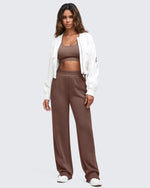 G4Free Activewear - Smoofit High-Waist Side Slit Wide Leg Sweatpants -GF25J544AF-XS-GF25J545AF-XS-GF25J546AF-XS-GF25J544AA-S-GF25J545AA-S