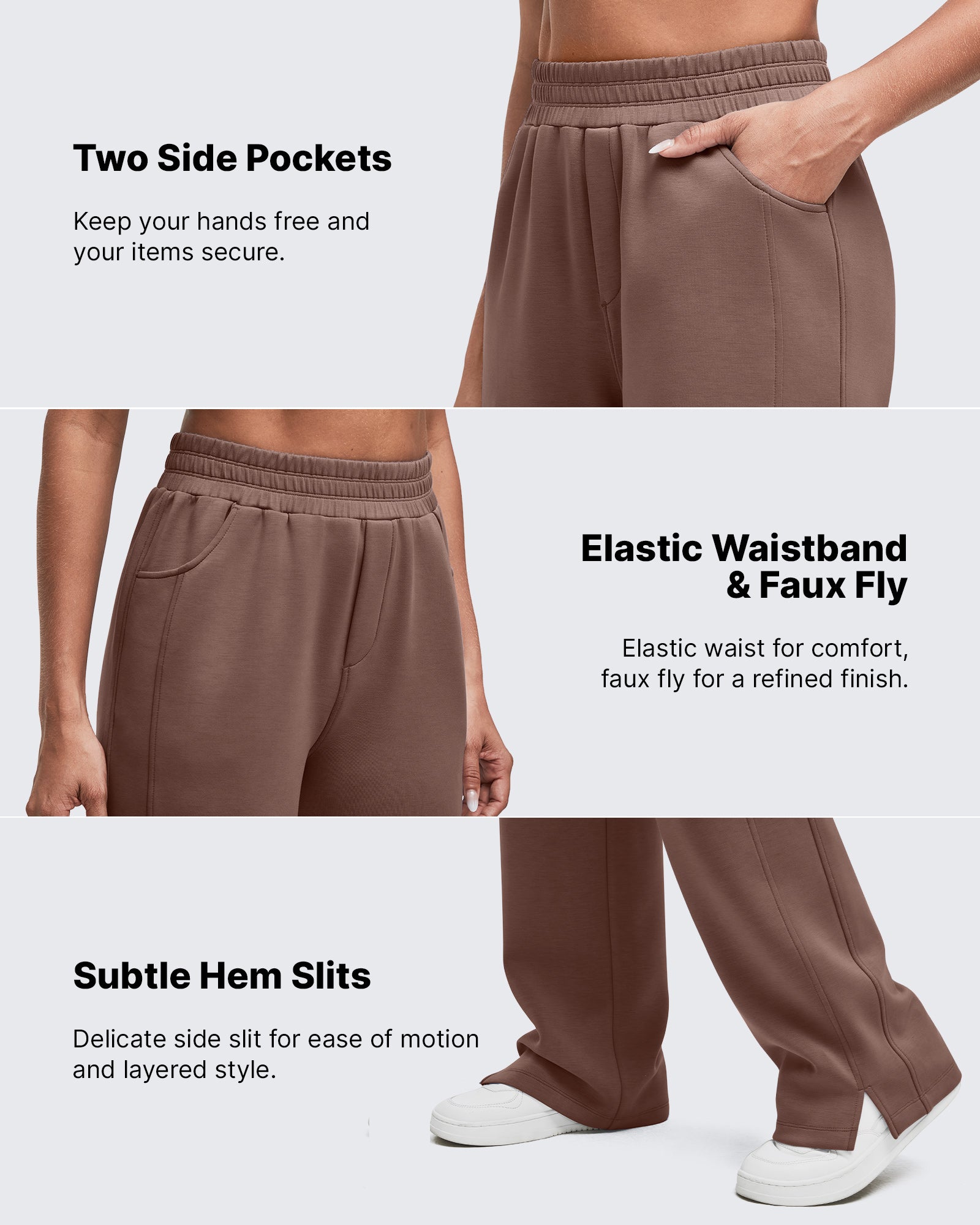 G4Free Activewear - Smoofit High-Waist Side Slit Wide Leg Sweatpants -GF25J544AF-XS-GF25J545AF-XS-GF25J546AF-XS-GF25J544AA-S-GF25J545AA-S