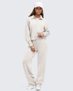 G4Free Activewear - Smoofit High-Waist Side Slit Wide Leg Sweatpants -GF25J544AF-XS-GF25J545AF-XS-GF25J546AF-XS-GF25J544AA-S-GF25J545AA-S