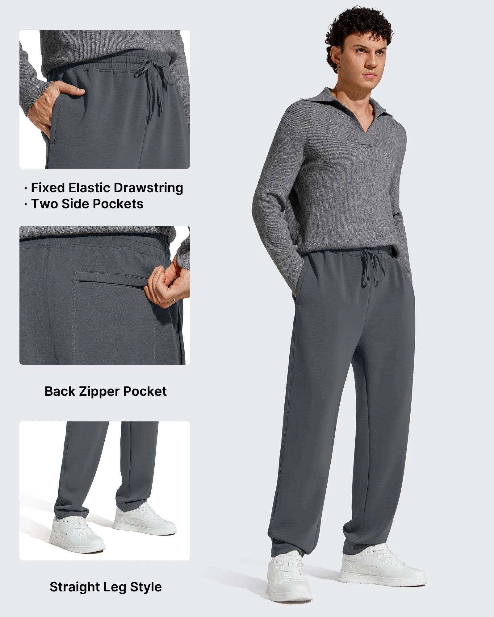 G4Free Activewear - Smoofit Men's Fleece-Lined Drawstring Thermal Sweatpants -GF25DM726AA-S-GF25DM727AA-S-GF25DM726AB-M-GF25DM727AB-M-GF25DM726AC-L