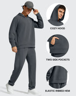 G4Free Activewear - Smoofit Men's Fleece-Lined Pockets Hoodies Pullover Sweatshirts -GF25FM729BA-S-GF25FM729BB-M-GF25FM729BC-L-GF25FM729BD-XL-GF25FM729BE-XXL