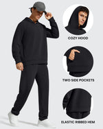 G4Free Activewear - Smoofit Men's Fleece-Lined Pockets Hoodies Pullover Sweatshirts -GF25FM729BA-S-GF25FM729BB-M-GF25FM729BC-L-GF25FM729BD-XL-GF25FM729BE-XXL
