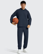 G4Free Activewear - Smoofit Men's Fleece-Lined Pockets Hoodies Pullover Sweatshirts -GF25FM729BA-S-GF25FM729BB-M-GF25FM729BC-L-GF25FM729BD-XL-GF25FM729BE-XXL